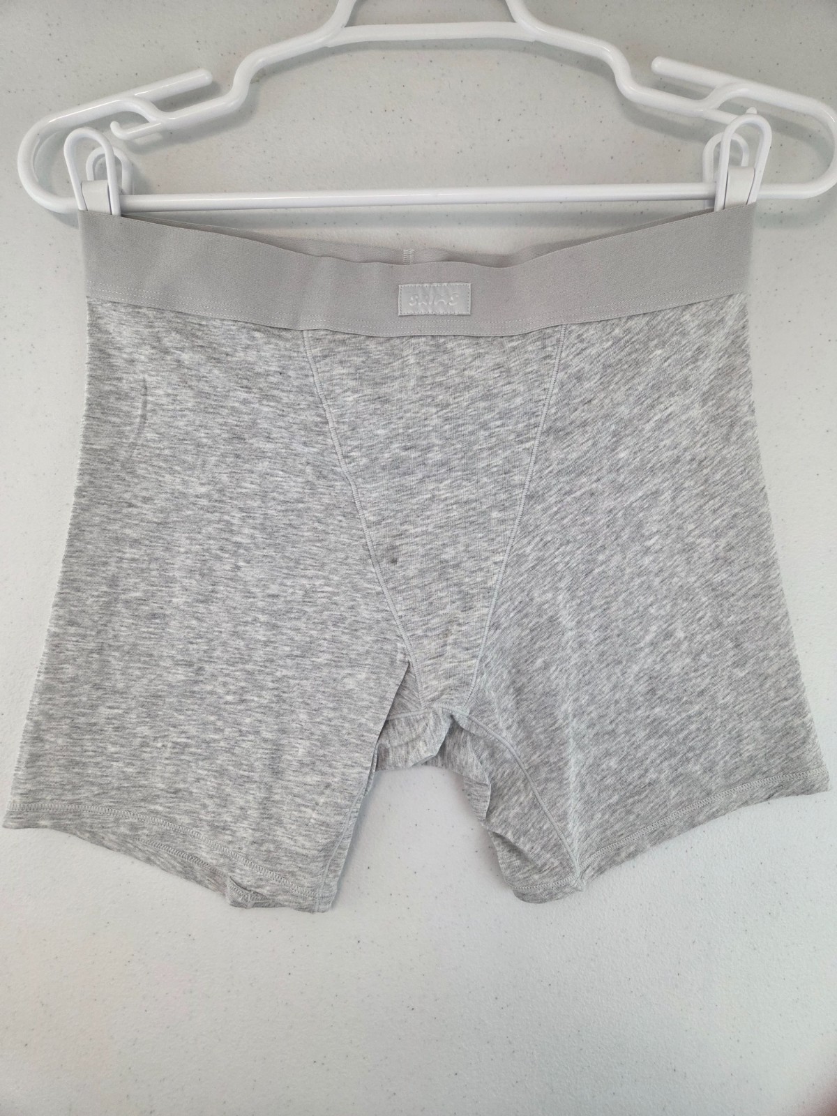 Skims Boyfriend Boxer in Light Heather Grey Small NWT