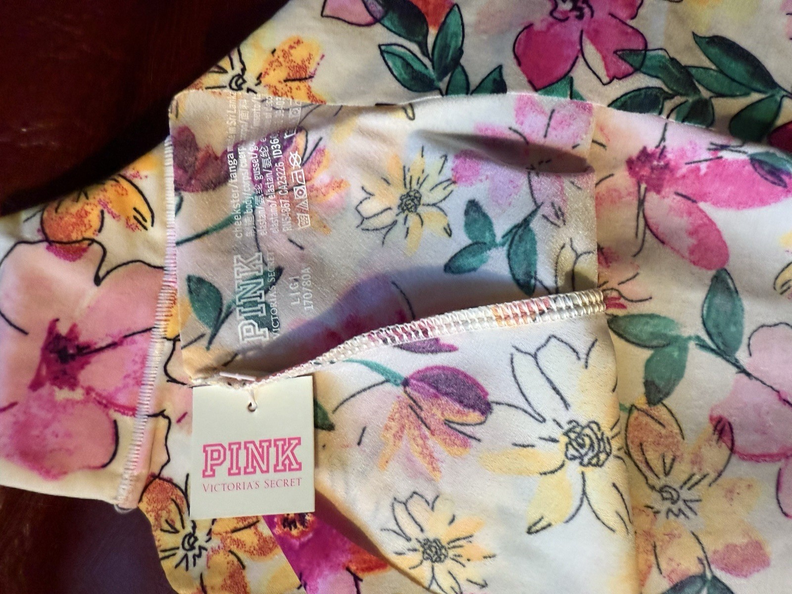 Victoria’s Secret Large Silky Smooth Floral Tagless Scallop Cheeky Tanga Panty