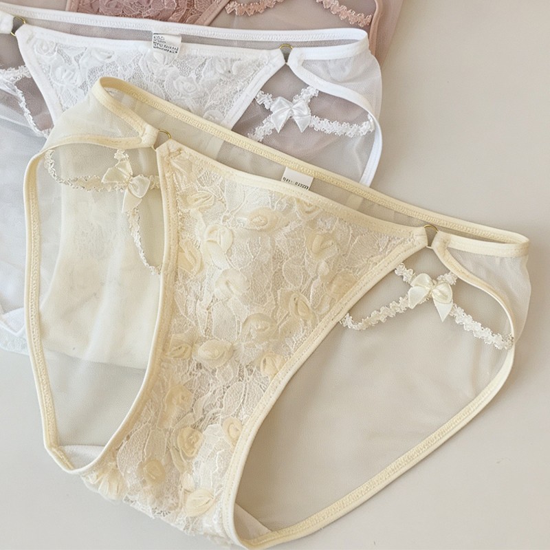 4 Pack Lot Sexy Ladies Womens Sheer Lace Panties Underwear French Lingerie Brief