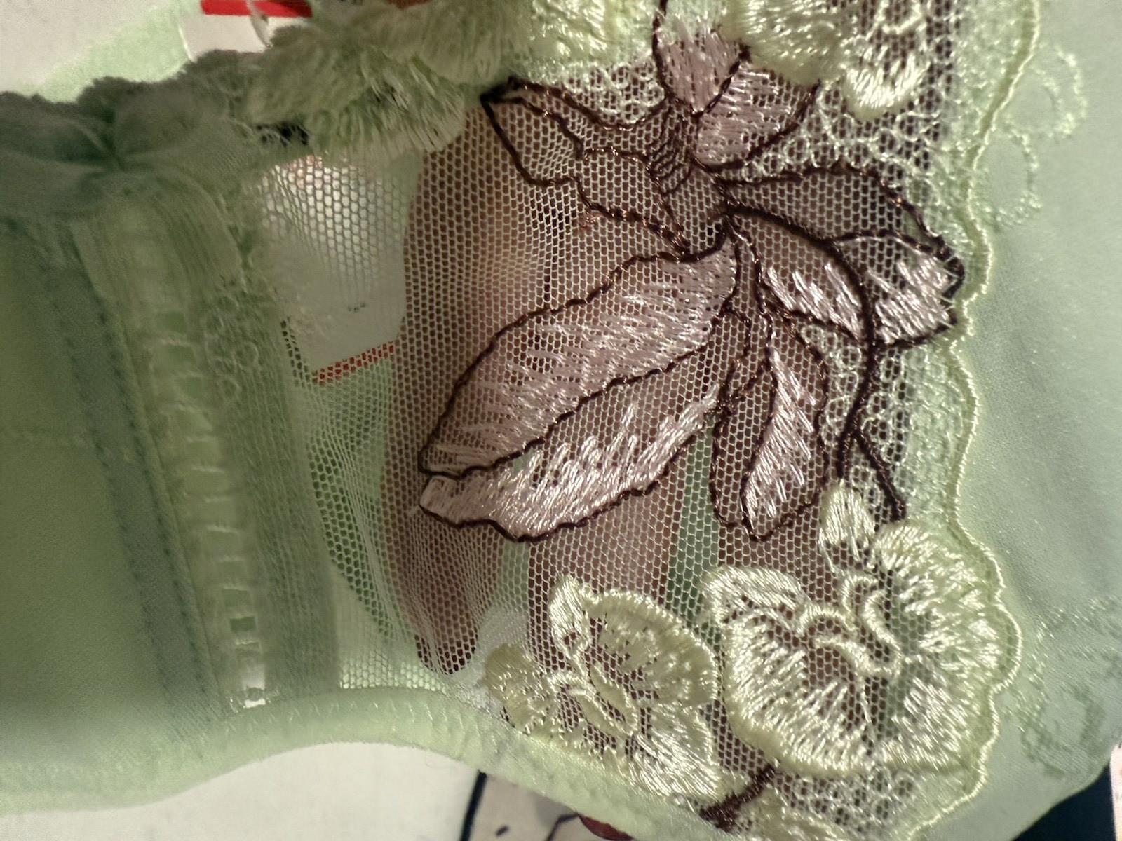 NWT Milavitsa Lace Panties Light Green Embroidered Fashion Collection Size 10