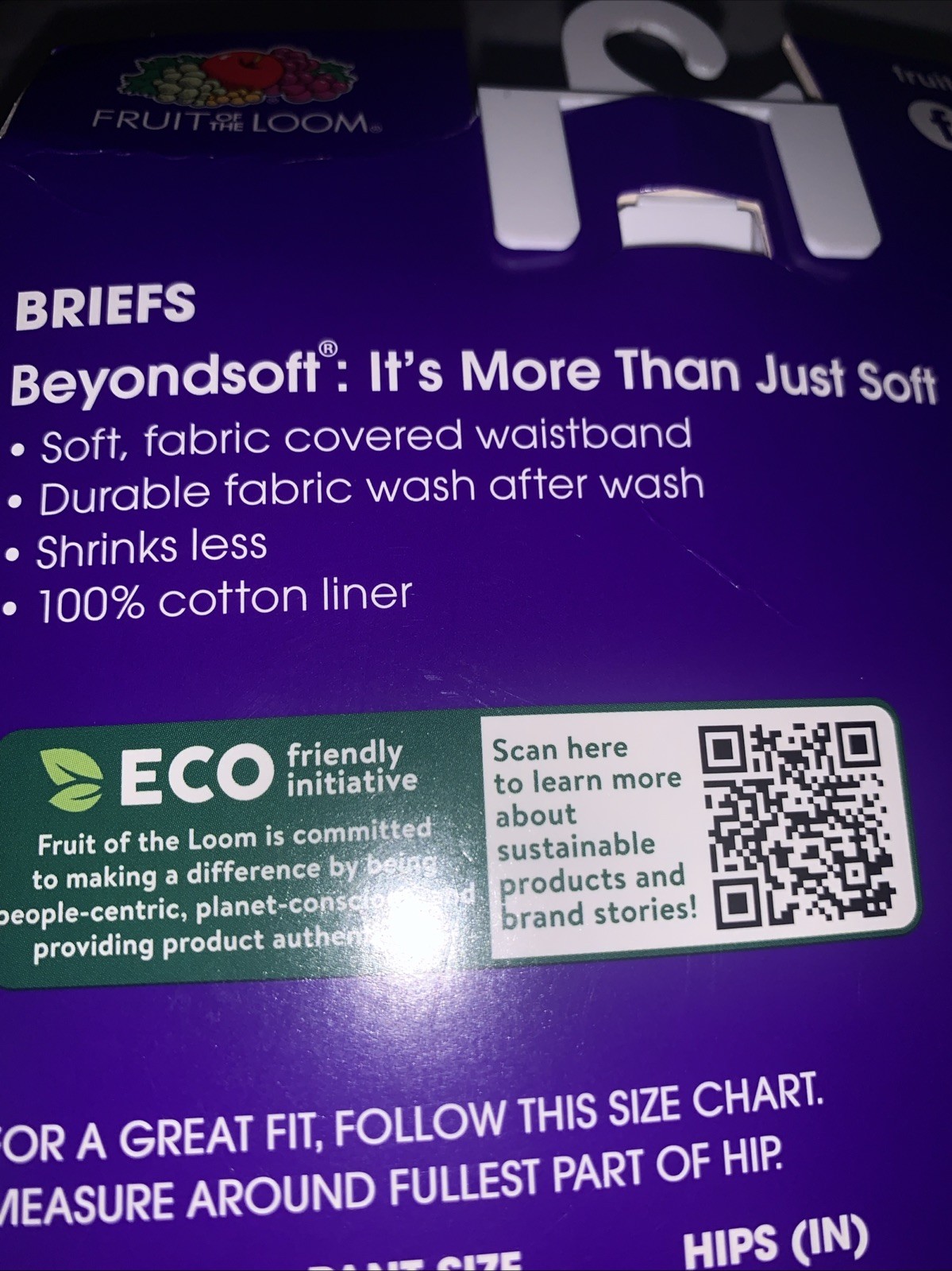 Fruit Of The Loom Beyond Soft Brief Panties 6 Pack Size 8 XL NEW Comfort Soft