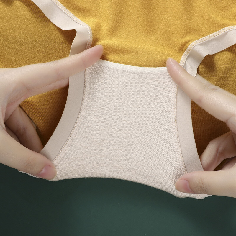 4 Pack Antibacterial Women Modal Cotton Underwear Sexy Panties Soft Mid-waist