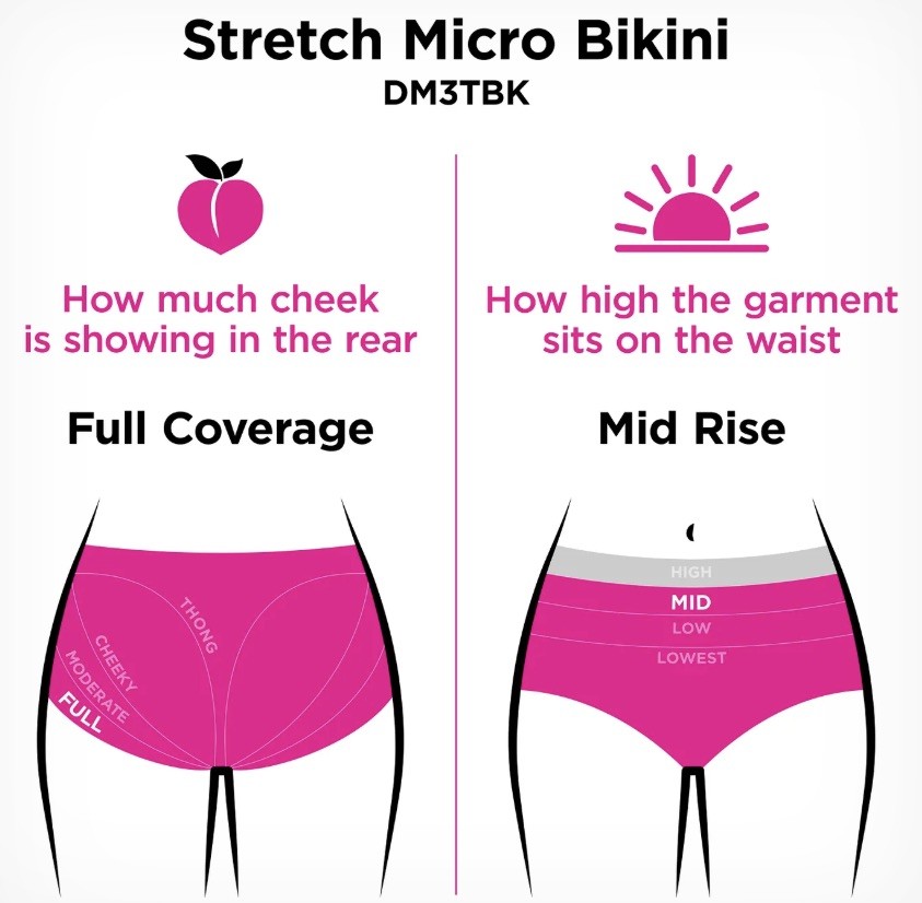 MAIDENFORM Everyday Luxe Stretch Micro 3 Pk Bikini Panty Womens Sz M 6 L 7 XL 8