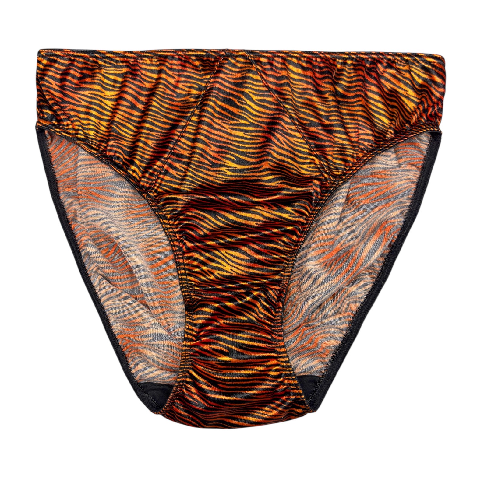 Second Skin Satin Hipster Panty Tiger Print M