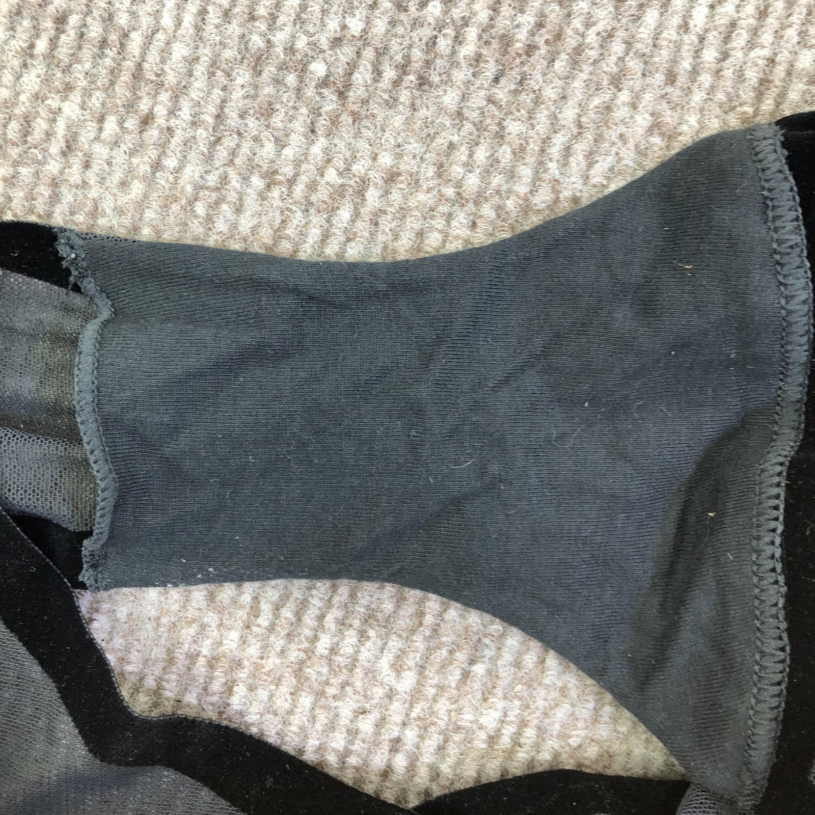 EBY Underwear Womens L Gray Mesh High Waist Brief Panties Sheer Stretch