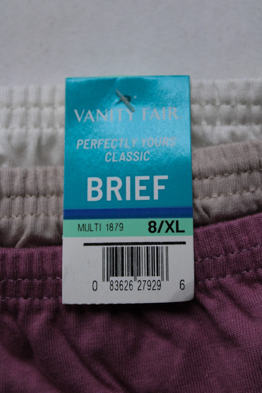 Vanity Fair Women’s Classic Cotton Full Brief 3-Pack DH3 Multicolor XL NWT