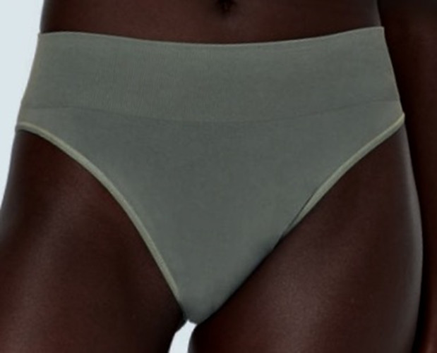 MAIDENFORM M Seamless Pewter Green High Leg Bikini Panty Womens Sz L 7 2XL 9