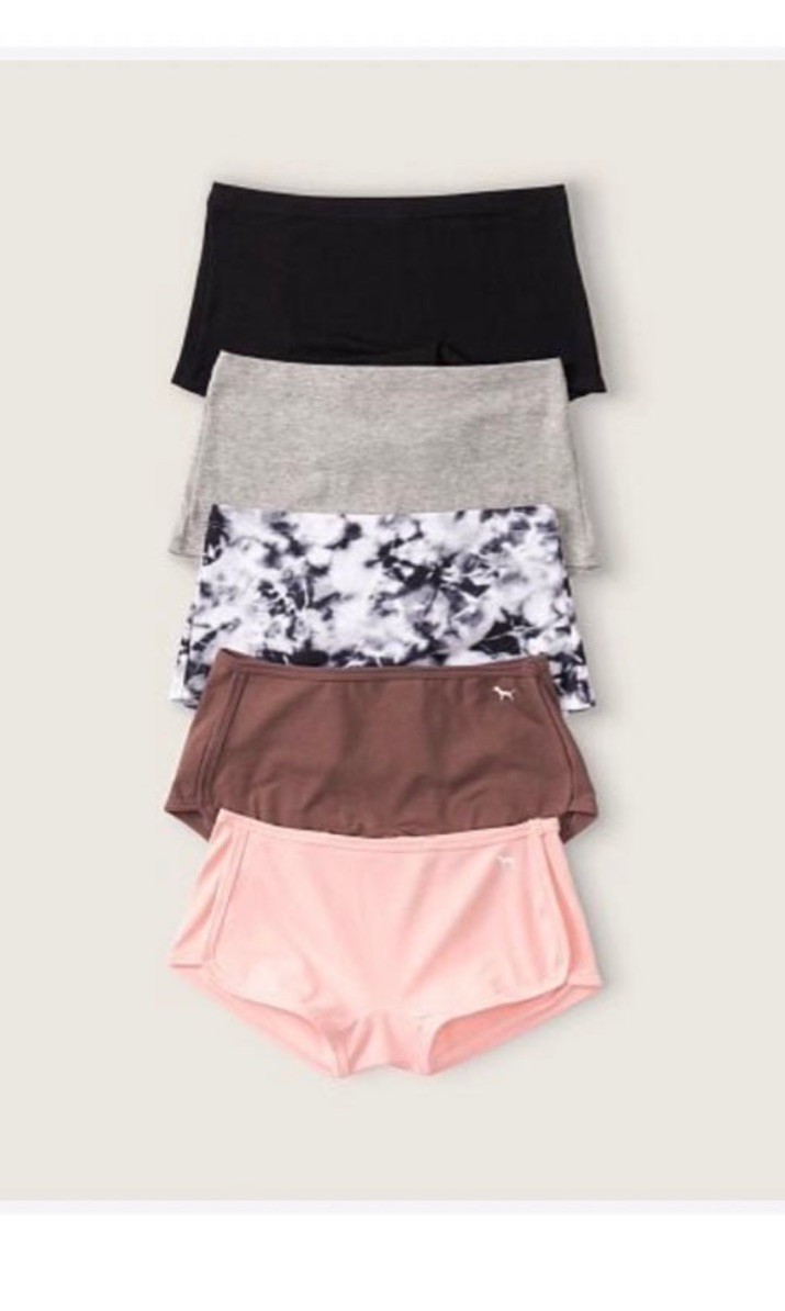 VICTORIA’S SECRET VS PINK Boyshorts PANTY LOT OF 5 SIZE LARGE