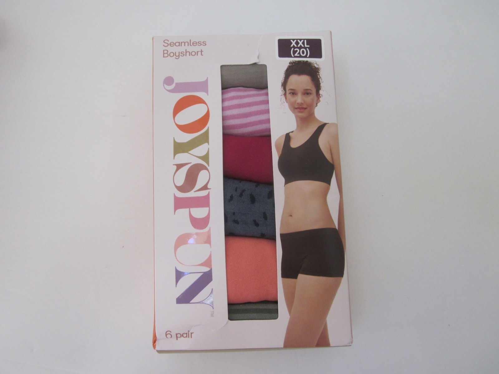 NWT JOYSPUN 6 Multi Pair Seamless Boyshort Underwear Panties Sz XXL 20