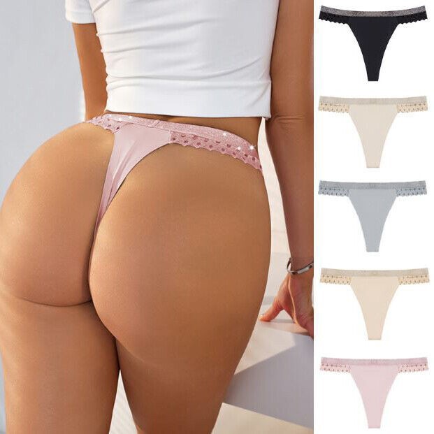 5 Pack Lot Womens Sexy Panties G string Bikini Thong High Cut Lingerie Underwear