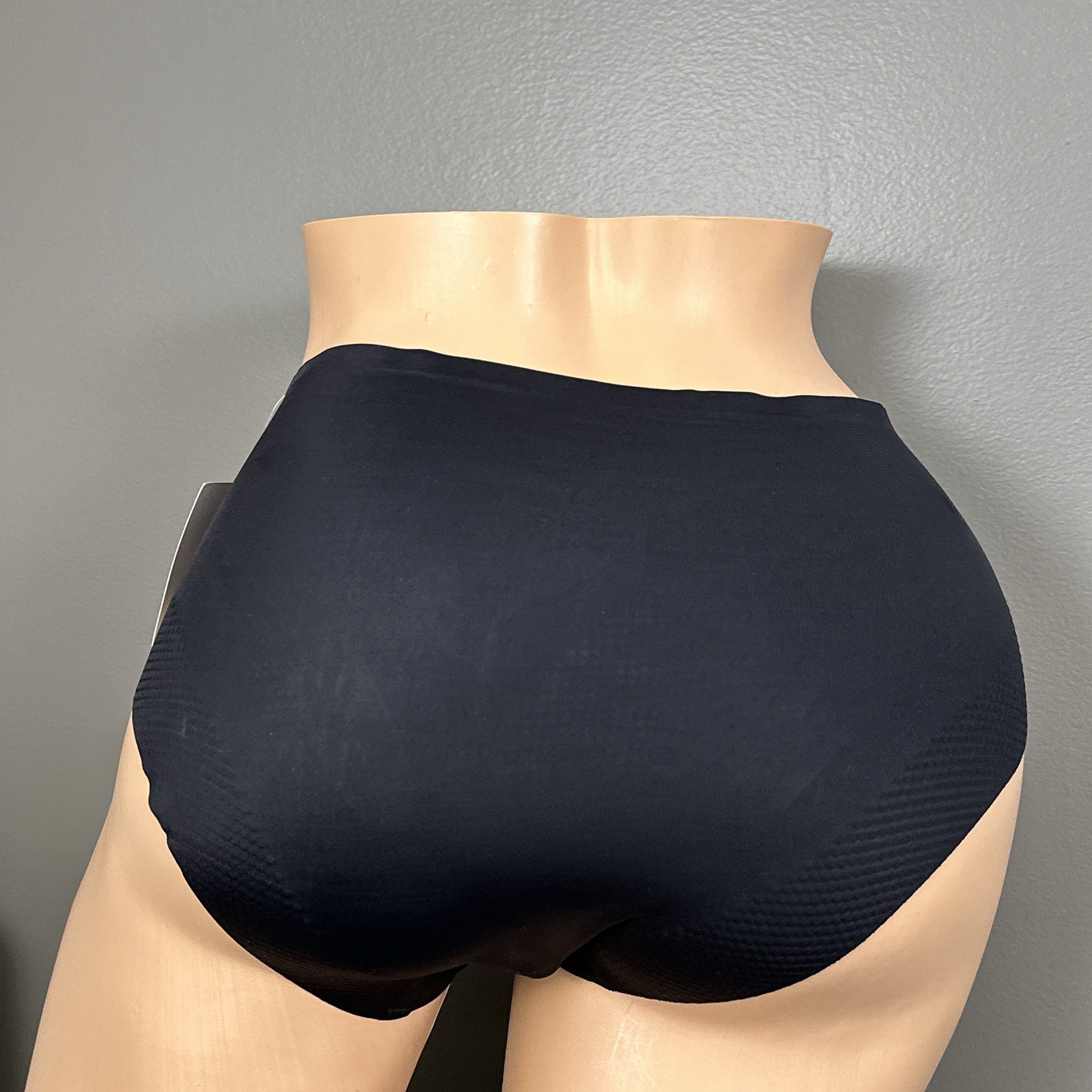 Ruby Ribbon Second Skin Hi Cut Brief 1708 Small Black Shaping Panty NWT Mesh