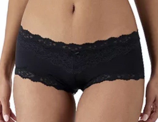 MAIDENFORM Sexy Must Haves Luxurious Lace Black Cheeky Hipster Panty Womens Sz S