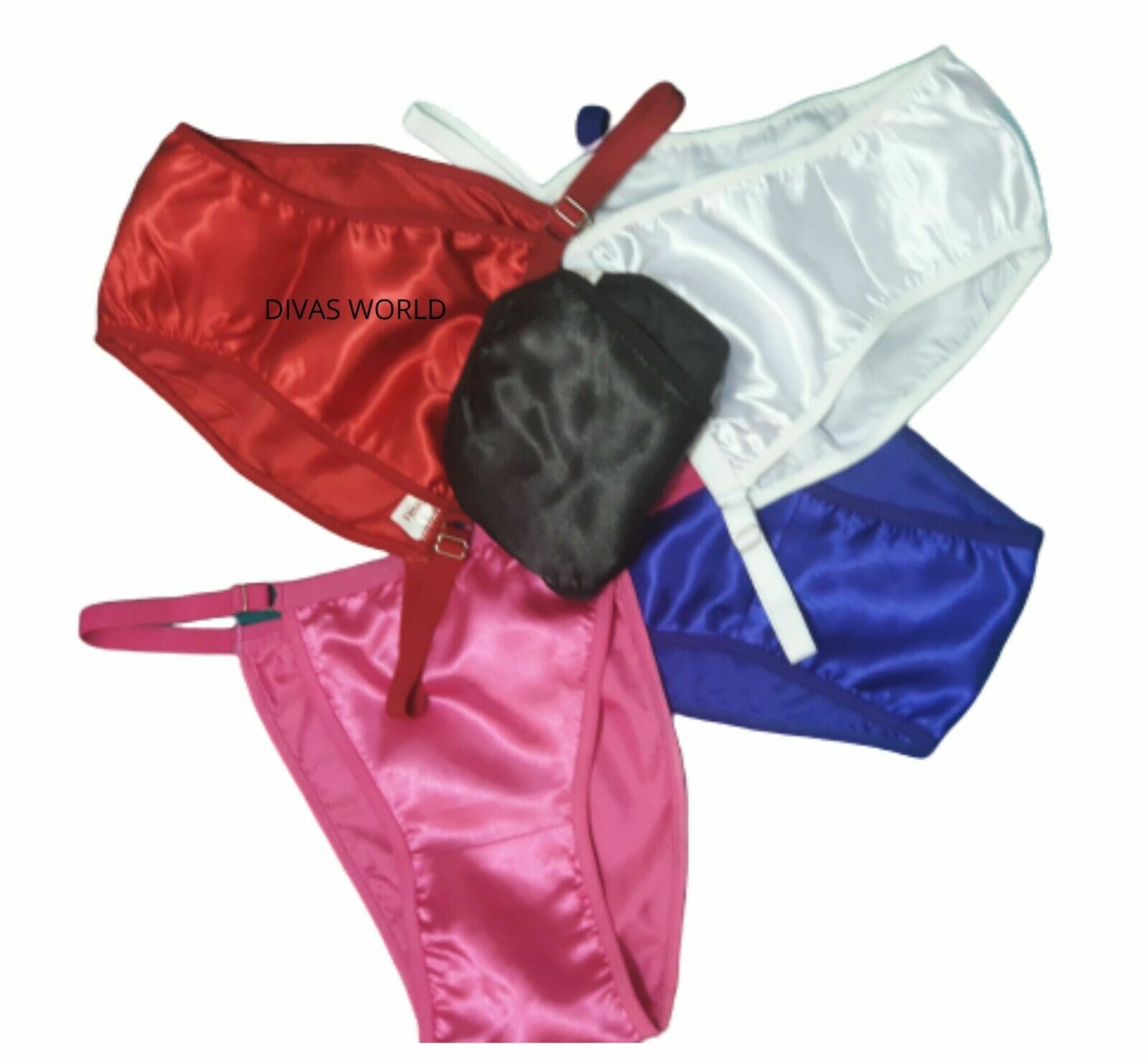 Satin Thong Knickers Women’s G-String Silky Underwear Panties Set