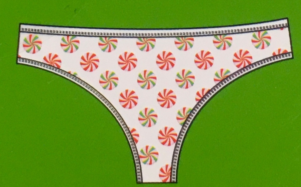Holiday Times 7 Pair Thong Underwear Women Size XXL 20 Santas Snowflakes New