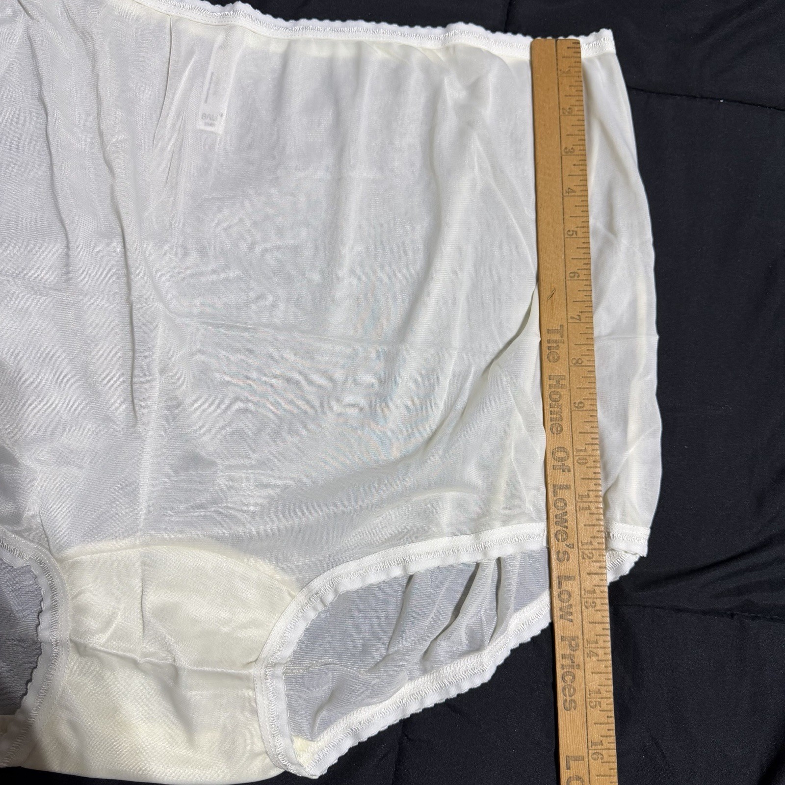 3 Pair Bali Vintage Full Cut Moonlight Silky Nylon Panties Briefs 23467 Size 12