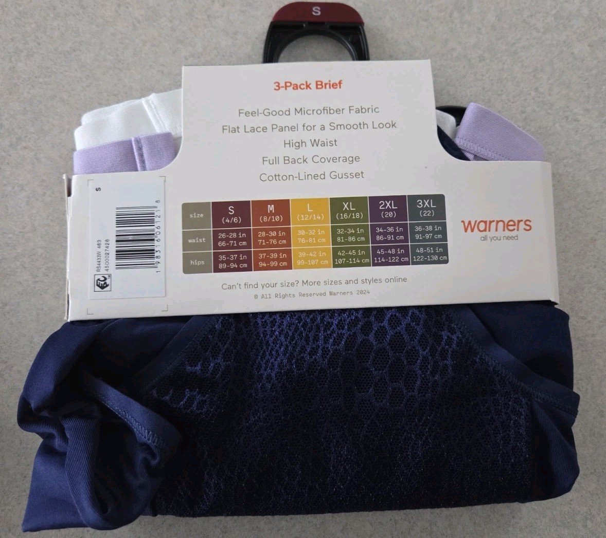 Warners Blissful Benefits SMALL 5 Tummy Smoothing Microfiber Briefs 6 PACK #