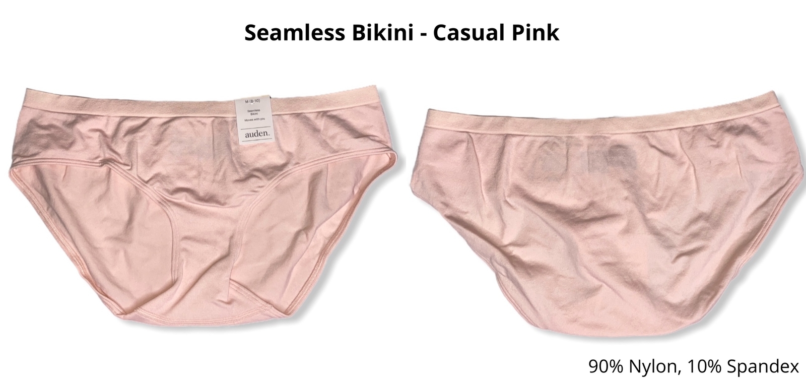 Women’s 4pk Assorted Styles & Colors Underwear – Auden – Size M (8-10) – 42