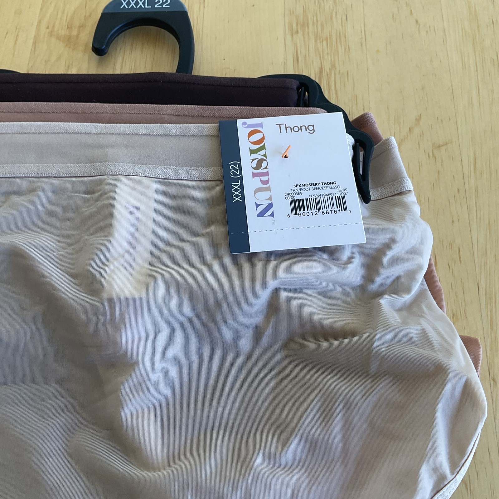 Joyspun 3-Pair Womens String Bikini Underwear Panties Nylon Blend (A) ~ 3XL (22)