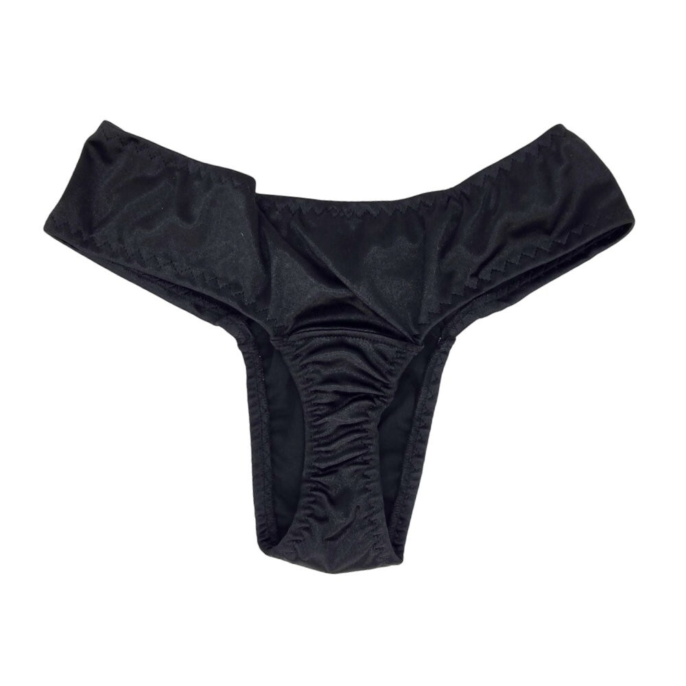 Silky Satin Gaff Thong Wide Band Tucking Panty for a Smooth Feminine Look XS-4X
