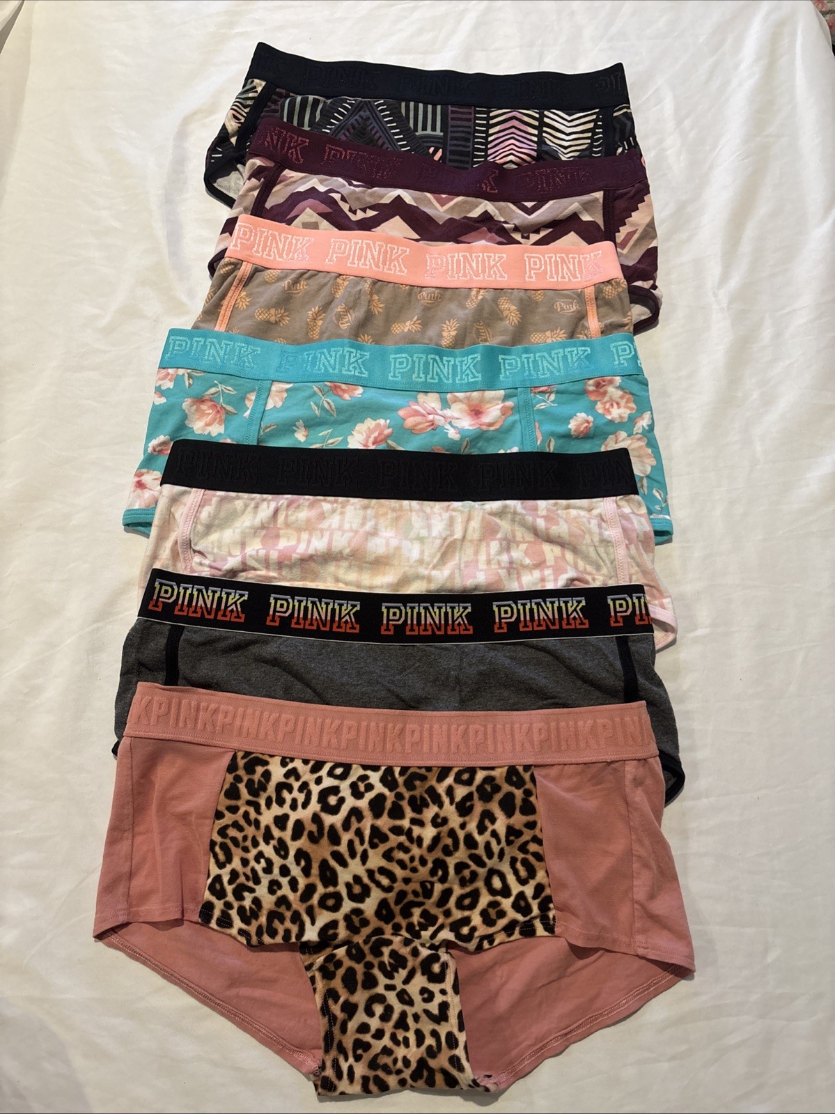 PINK Victoria’s Secret Low Rise Boyshort Bundle Of 7 L From 2016-2018