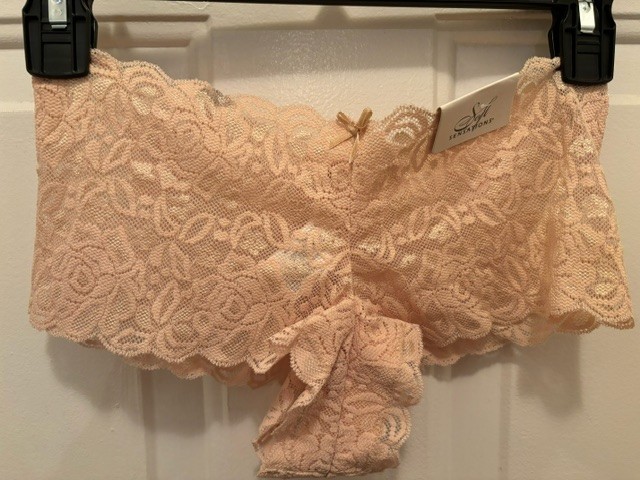 Soft Sensations Women’s Cheeky Lace Panties, Color Buff, Size 5