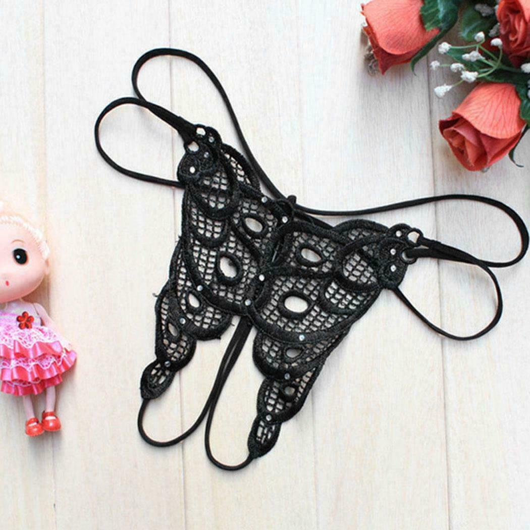 Womens Lace Panties Crotchles Underwear G-string Thongs High Cut Sexy Lingeries