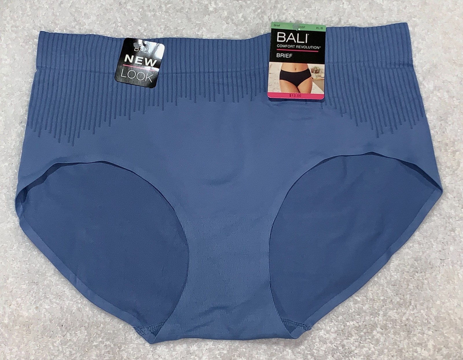 BALI Comfort Revolution Modern Seamless Ahoy Blue Brief Panty Women S M L XL 2XL