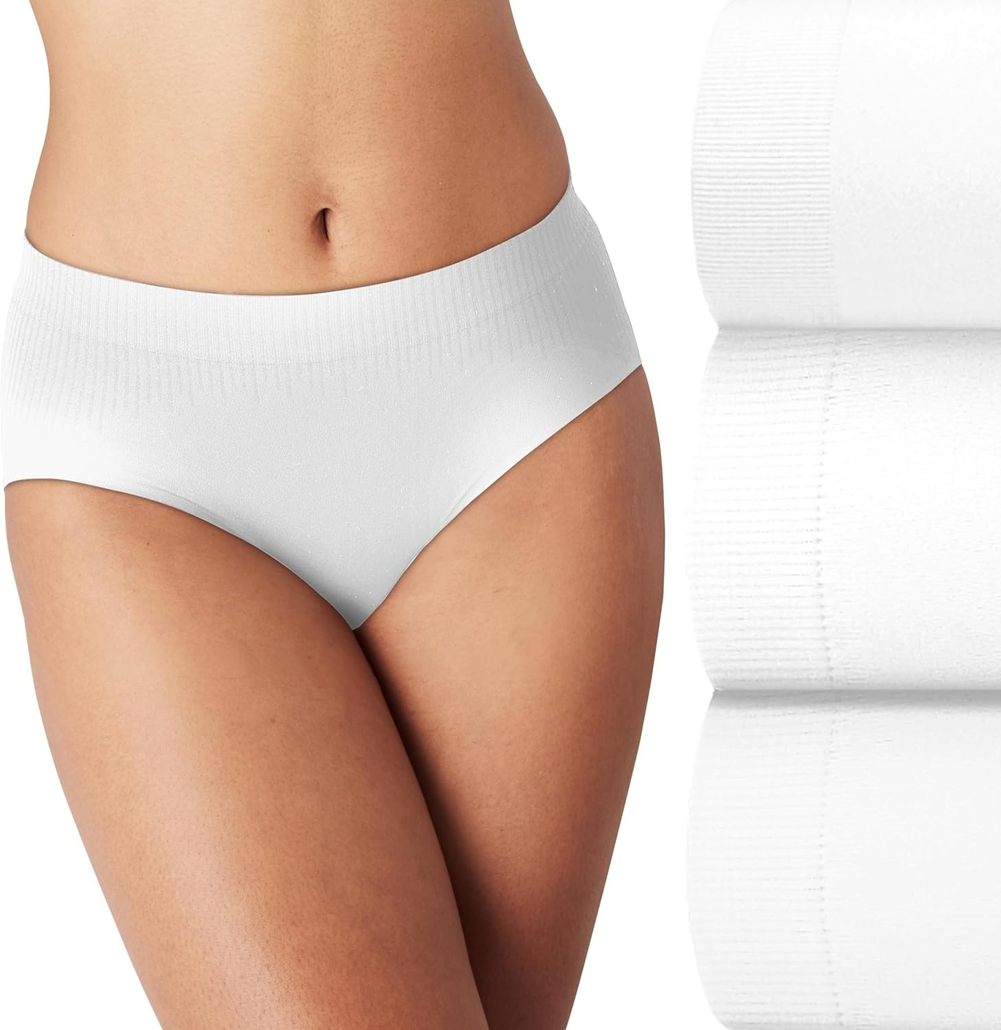 3-Pack Modern Bali Women’s Brief Panties Underwear Size 6-Medium White Seamless