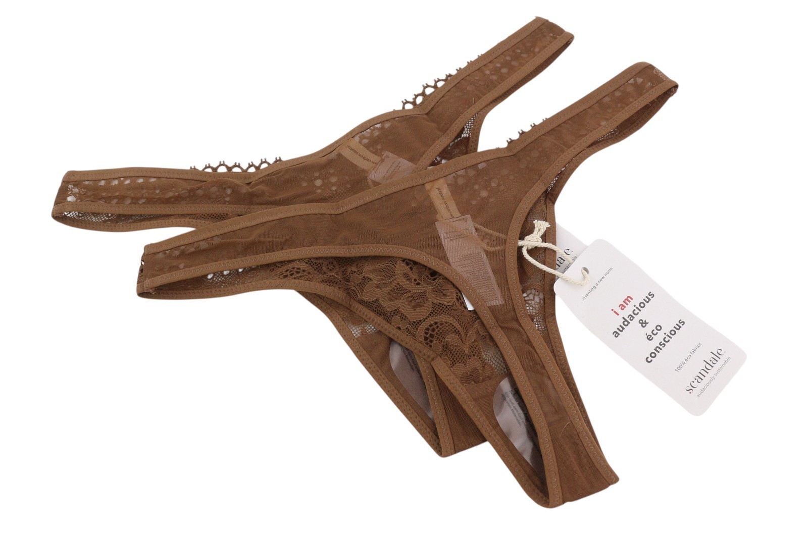 SCANDALE Le String Sensual-Nude B18 Women’s Slip S Sheer Lace 2-Pack