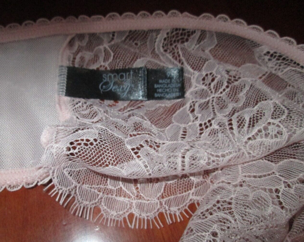 NWT Smart & Sexy Curvy Blush Rose High Rise Lace Bikini Womens 9 Fringe 30902