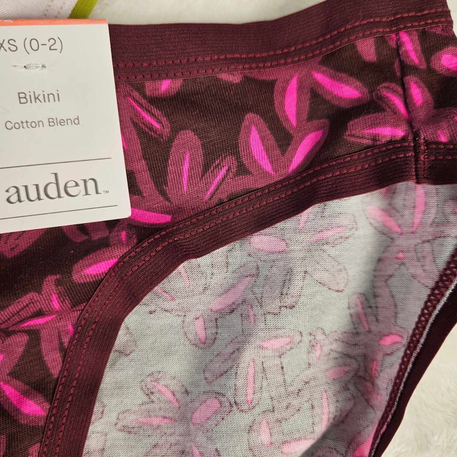 Auden 4pk Assorted Bikini Underwear Womens X-Small Stretch