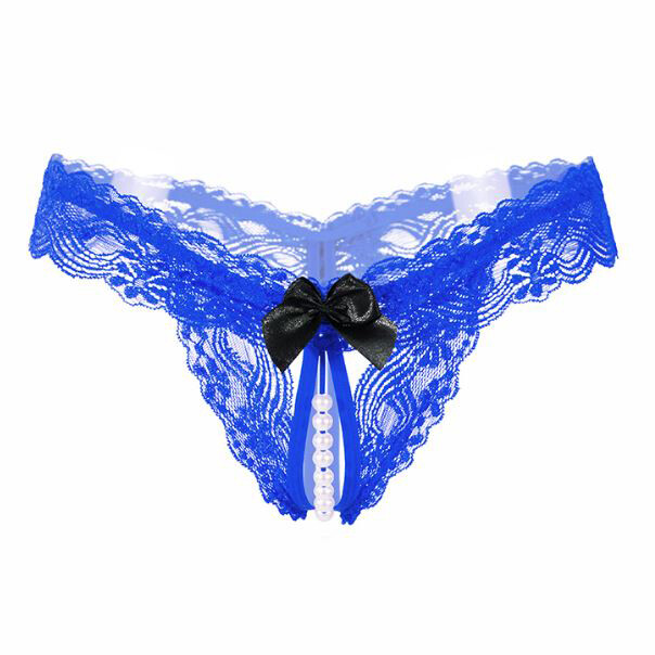 Sexy Women’s Crotchles Pearl Panties Lace Thongs G string Lingeries Underwear