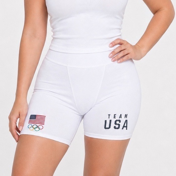 SKIMS Soft Lounge Boxer Short Team USA White XL