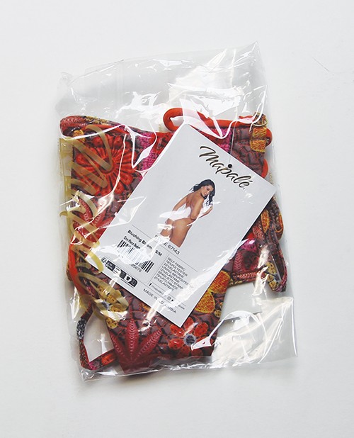 Sexy Thong Panty Multi Color Blushing Bloom Strappy Sling Multi Color Multi