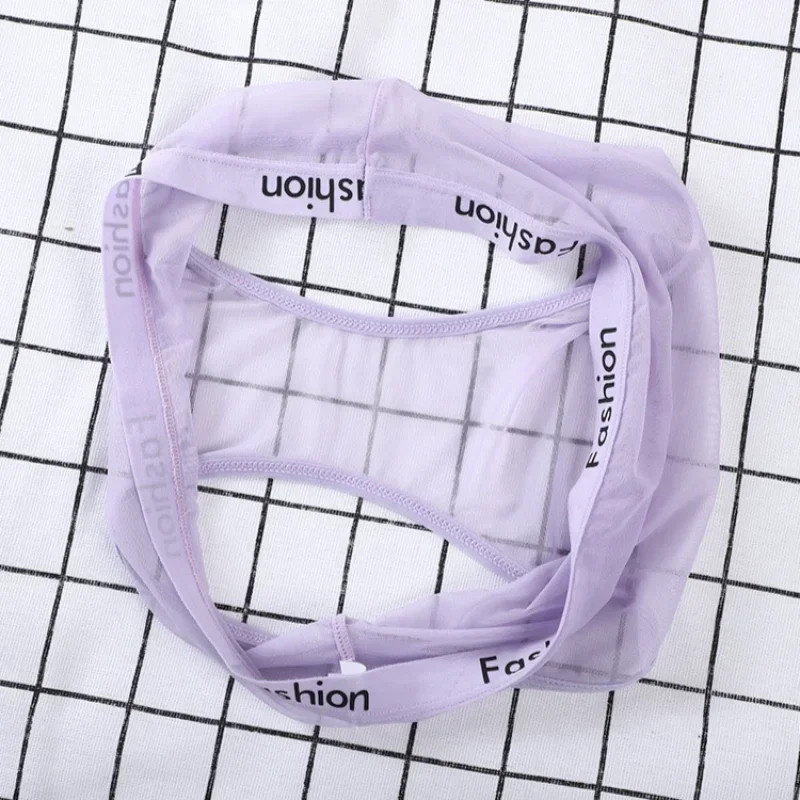 Mid Rise Mesh Panties Women’s Transparent Seamless Soft Stretch Comfort Briefs
