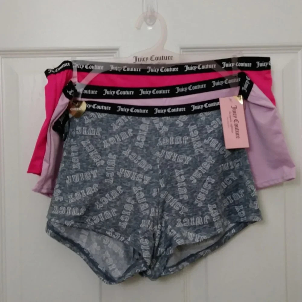 NEW!Juicy Couture 3 Pack !Sexy, Stretchy Women’s Boyshorts Panties/ 1X /MSRP $28