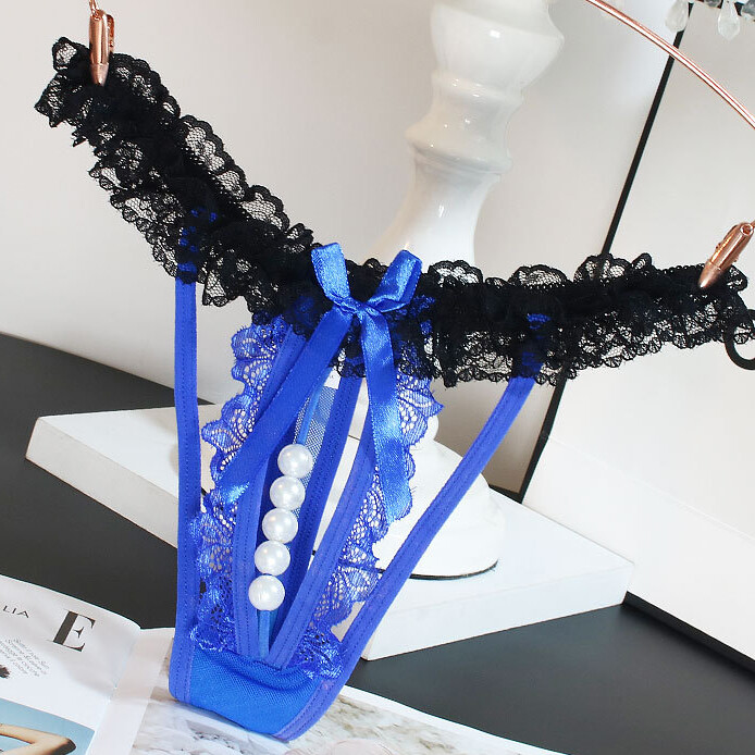 2 Pack Lot Sexy Womens Crotchles Panties G string Thong Underwear Lace Lingeries