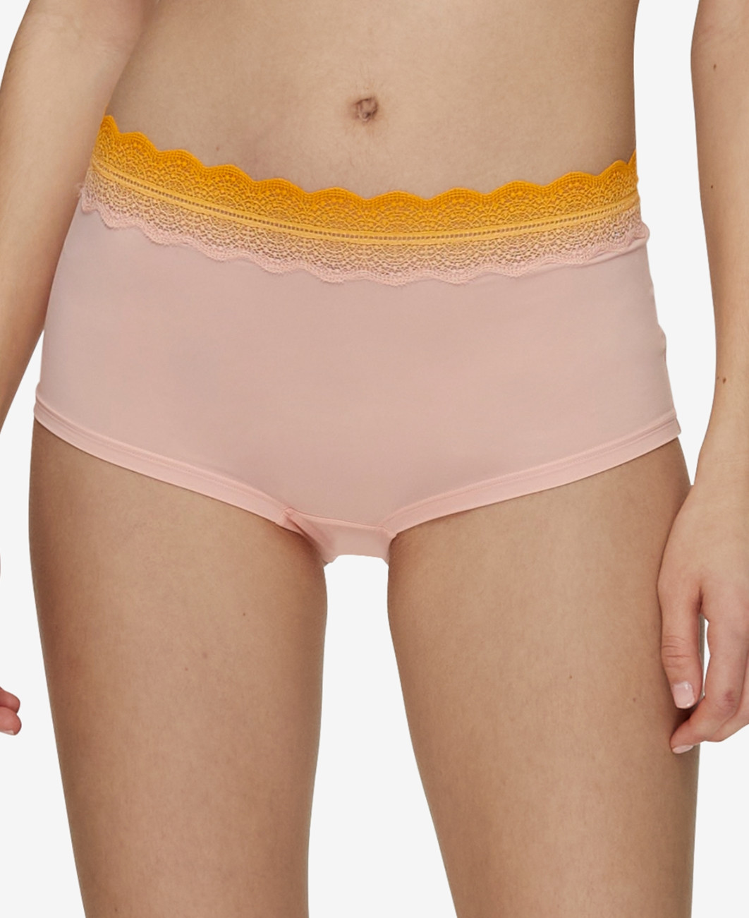 Calvin Klein Women Lace-Trim Hipster Underwear Peach Melba Size S