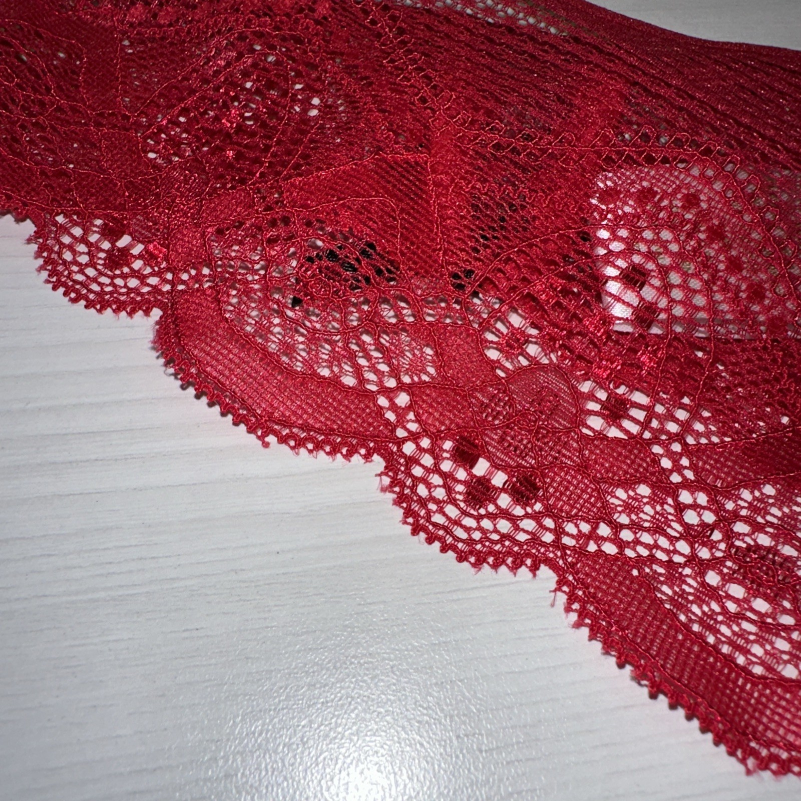 Baci Red Lace Corset Panties Hustler Lingerie Ribbon Bows NWT Sz L Sexy 💋