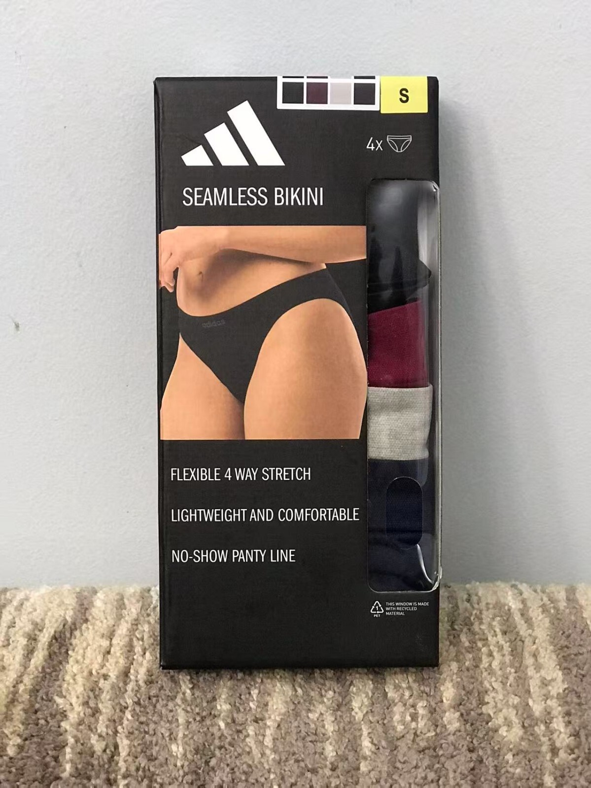 Adidas womens Seamless Bikini Underwear 4-pack