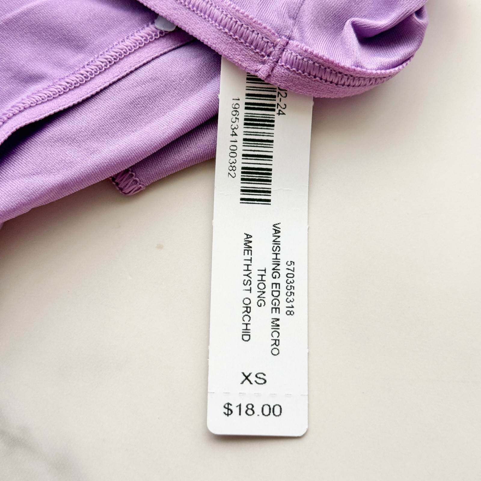 Soma Vanishing Edge Microfiber Thong Panty Amethyst Orchid Size XS/M/L/XL