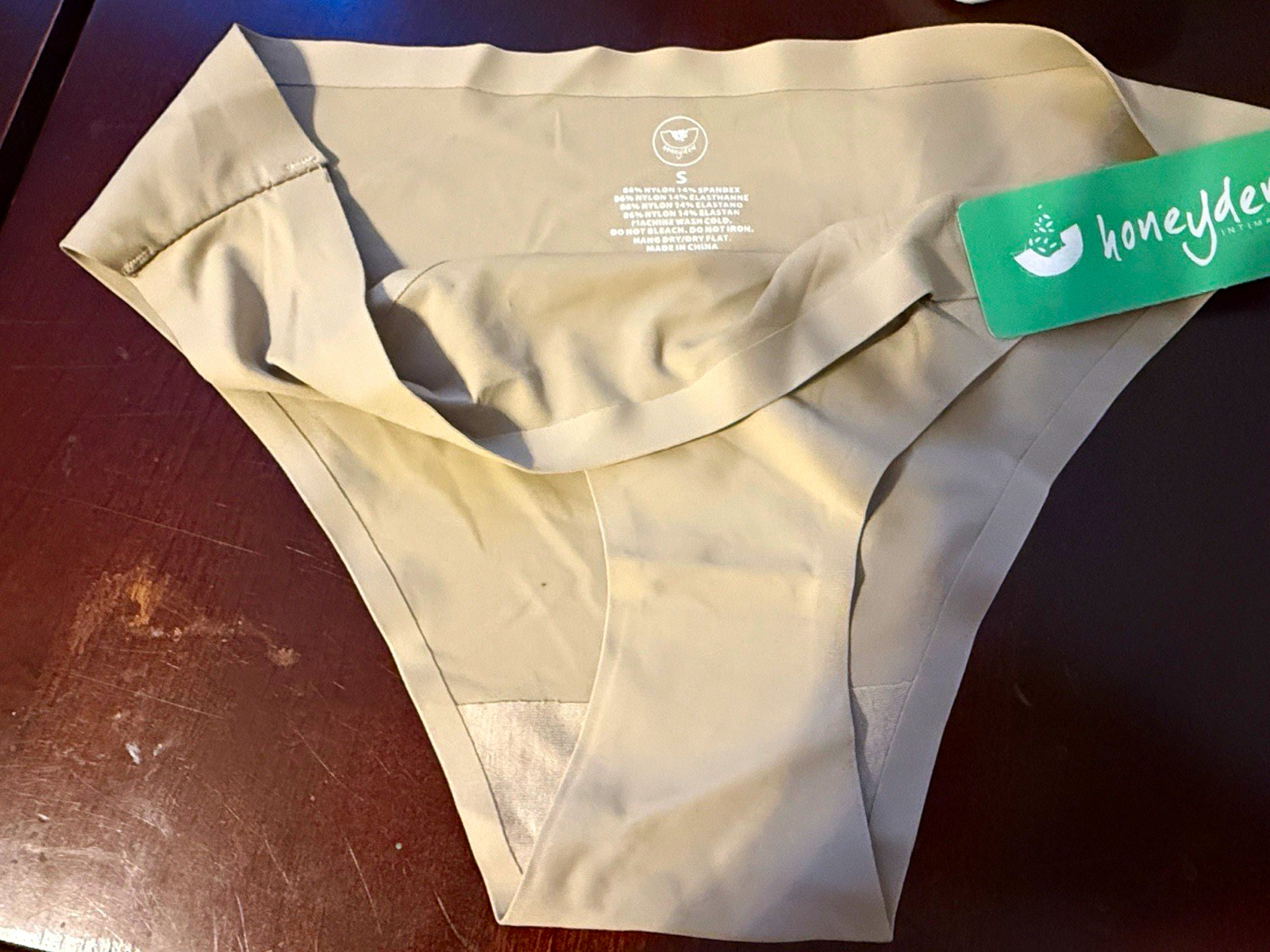 Honeydew size small thong beige