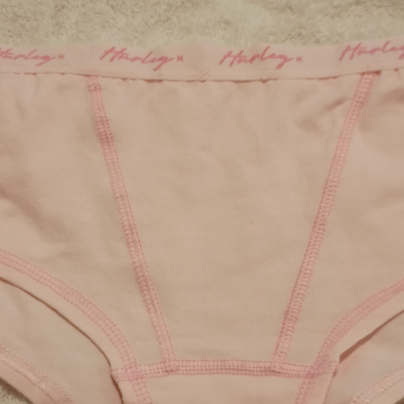 Hurley Pink Brief Panties L Cotton Elastane Solid Logo 1 Pack FHUSP055A
