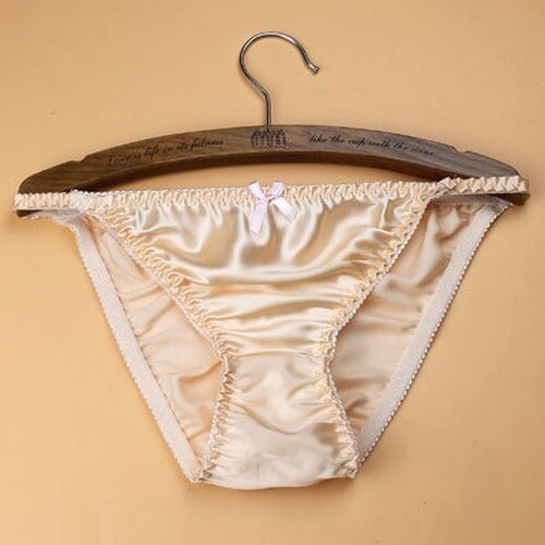5pcs Womens Pink Brazilians Bikinis Knickers 100% Silk Panties for Hips 38″ XL
