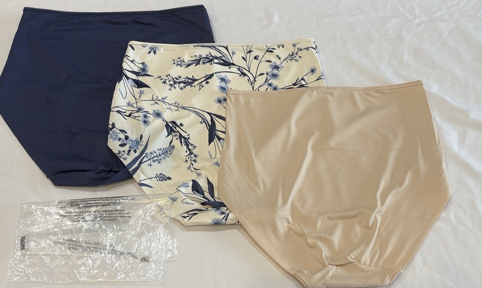 SOMA XLARGE VANISHING TUMMY HIGH WAIST PANTY BRIEF LOT 3 PASSAGE FLORAL SET NEW