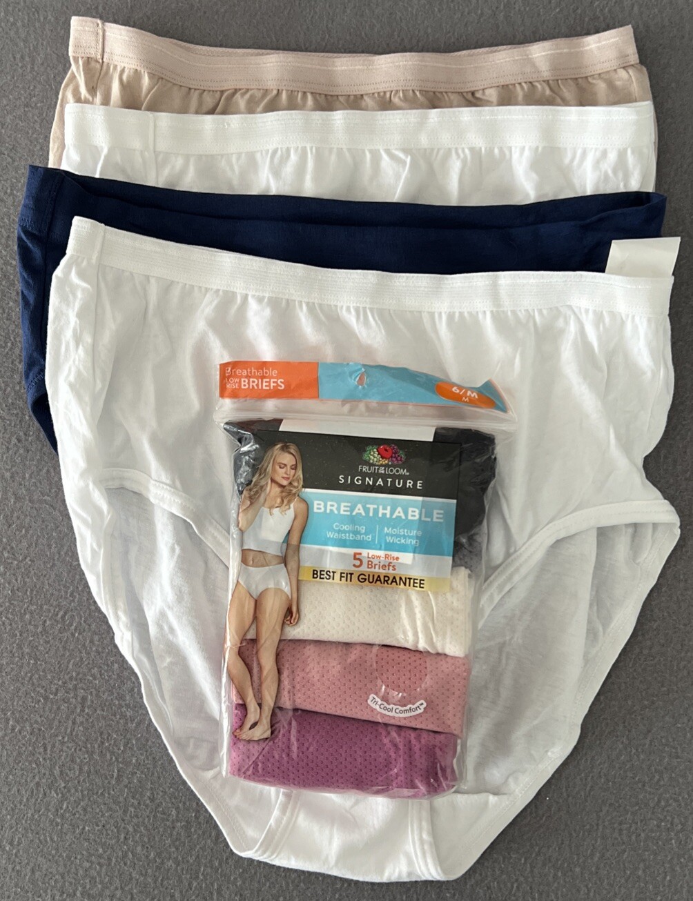 Fruit Of The Loom Women’s Micro Mesh & Other Lot Of 9 Size 6/M Medium NEW