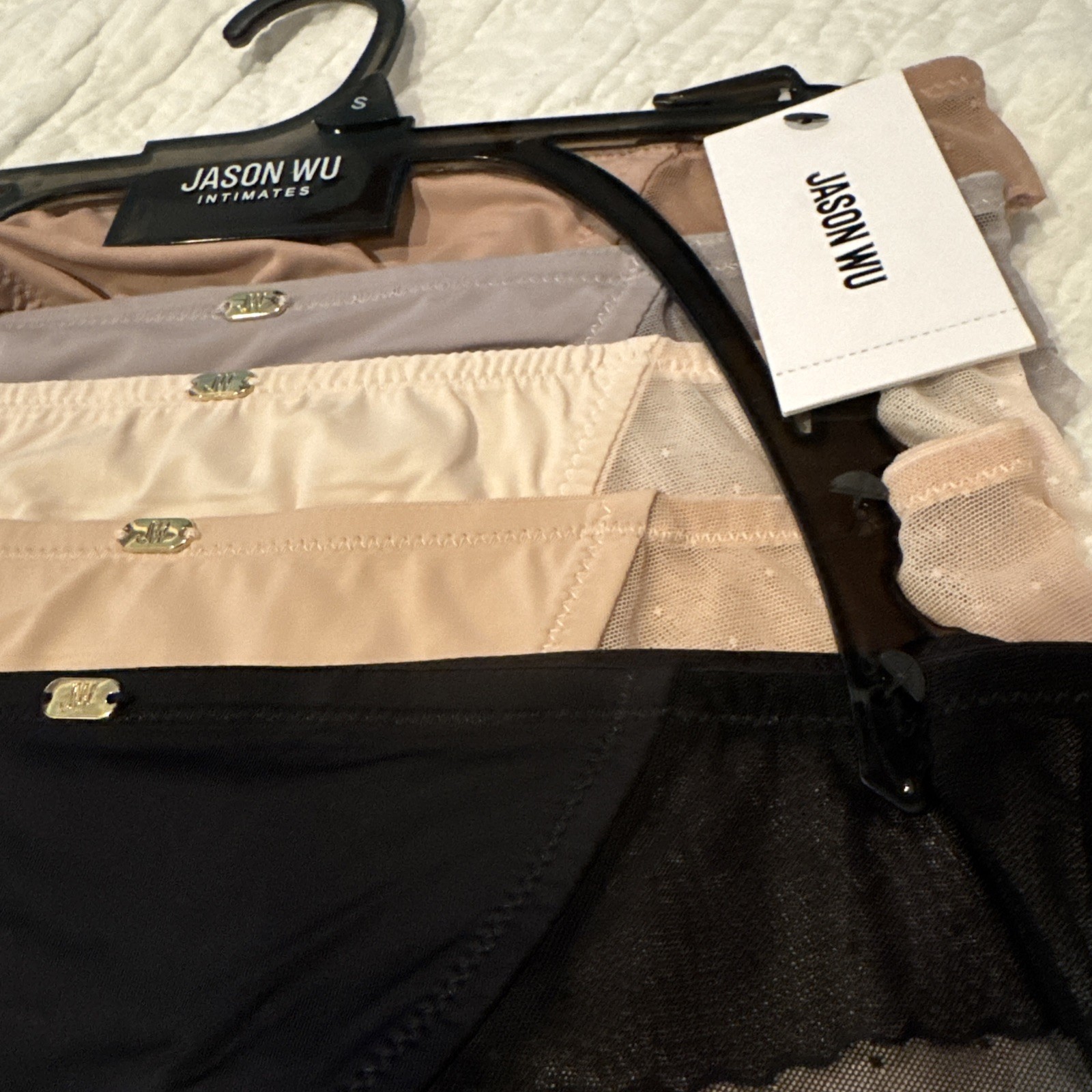 Jason Wu 5 Pack Bikini Panties Underwear Size Small Black Gray Brown Nylon