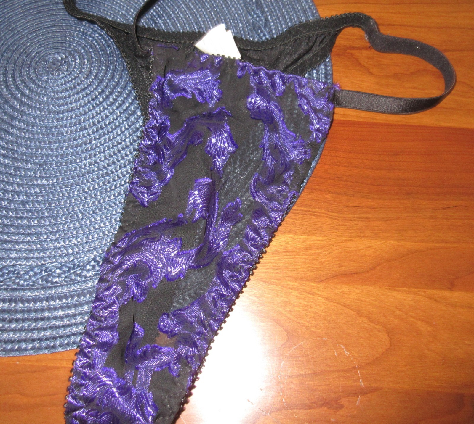 lot 3 PR THONGS 1 PINK 1 PURPLE 1 IVORY elastic string THONG panties sz XL