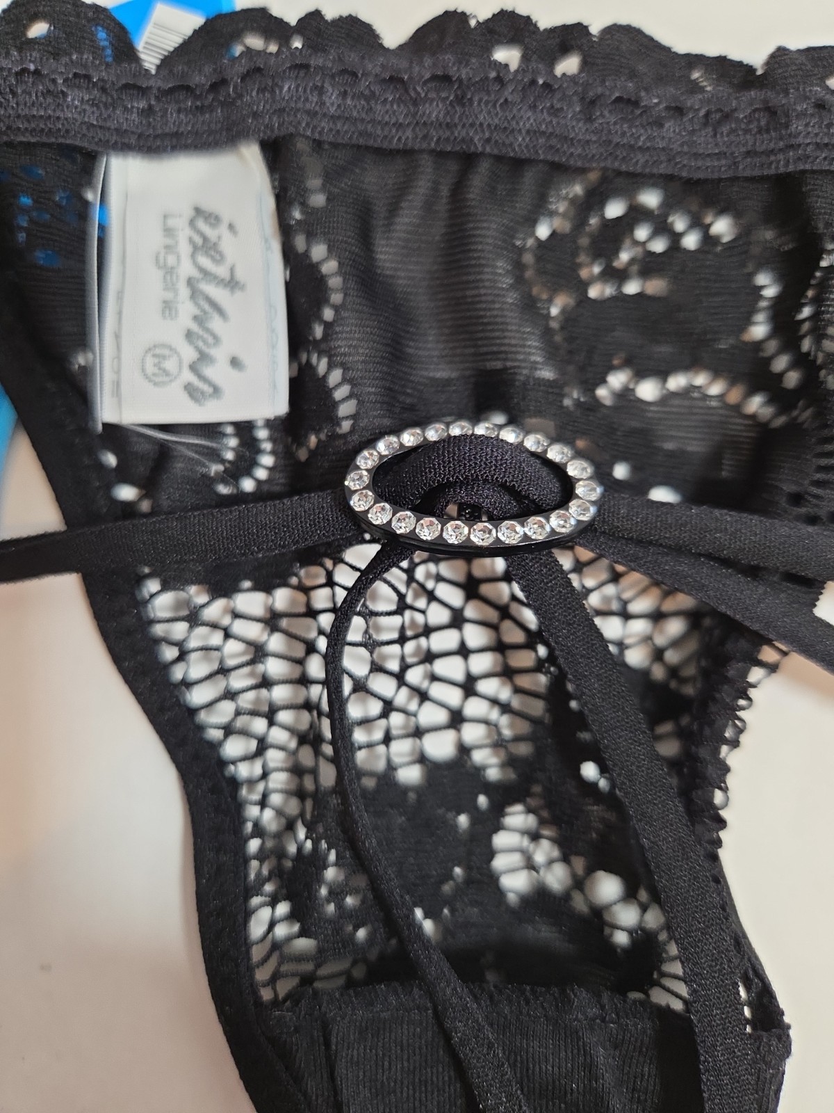 Extasis Sexy Lacy Strappy Thong Style Womens Panties Made In Brazil Size Medium