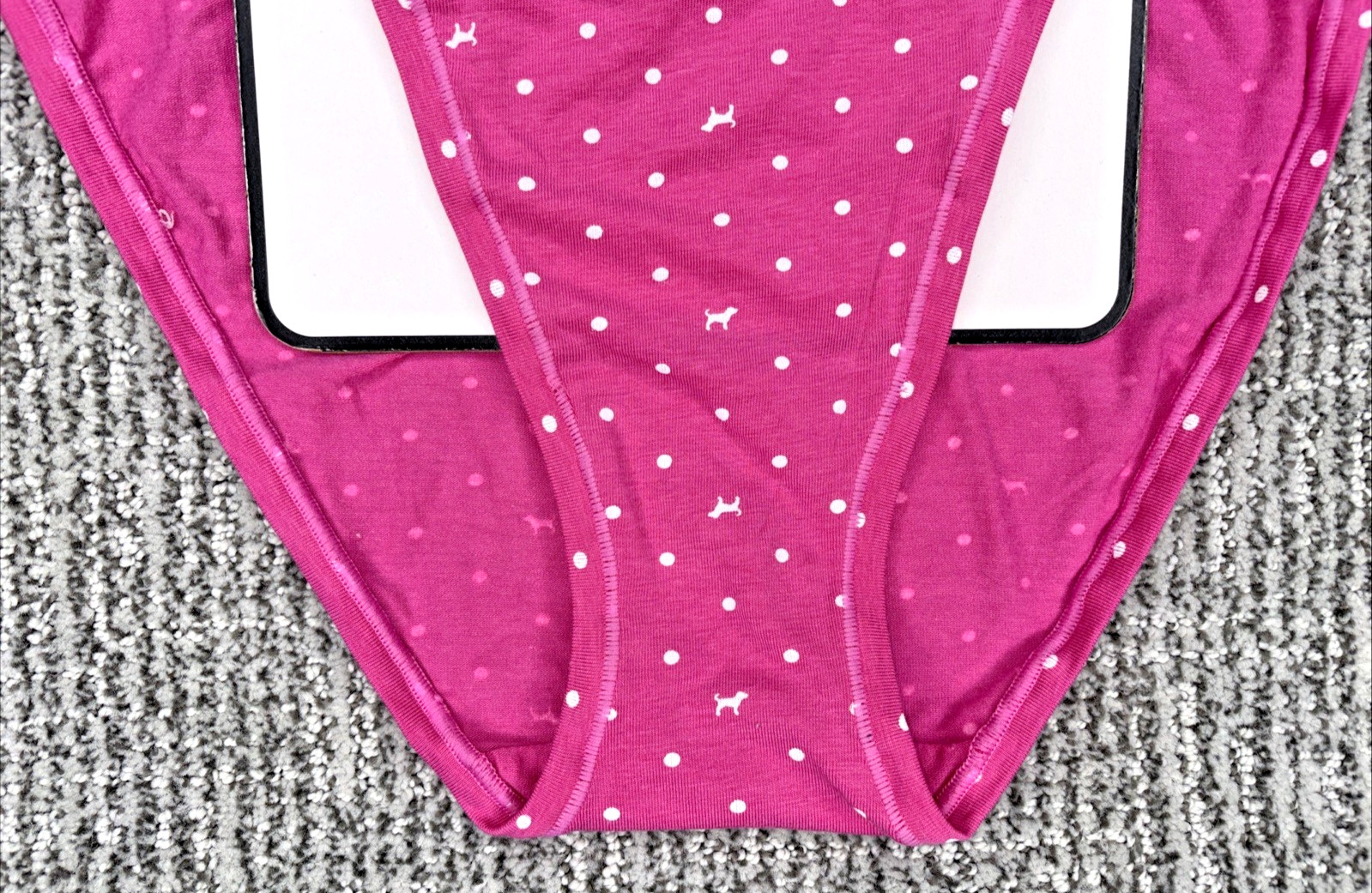 Victoria’s Secret PINK NWT Medium Pink Polka Dot String Bikini Panty Sexy Cute